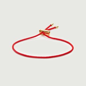 Cameron Cord Bracelet | Red / Gold