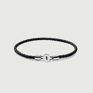 Gordon Leather Bracelet | Silver