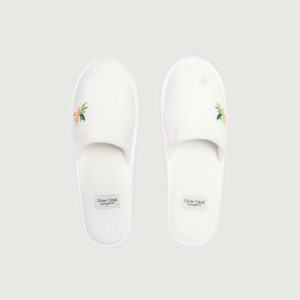LA Capsule Terry Cloth Slippers | Alpine White